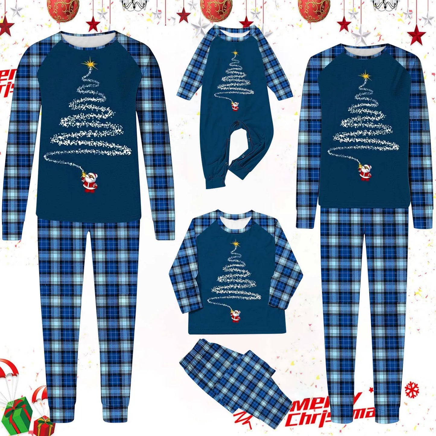 2024 Christmas Pajamas Baby Mother Kids Daughter Mommy Family Set Xmas Pjs Long Sleeve Sleepwear Matching Outfits Loungewear