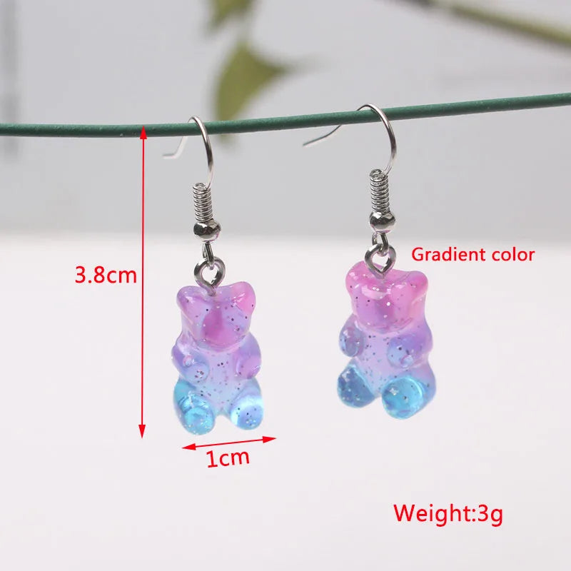 Purple Color Dangle Earrings