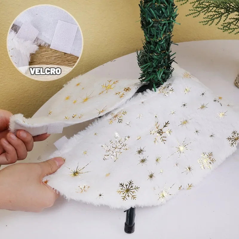 38/62CM Christmas Tree Skirt Crafts Tree Surround Base Set Merry Christmas Carpet Decorations Home Xmas Party Ornaments Supplies