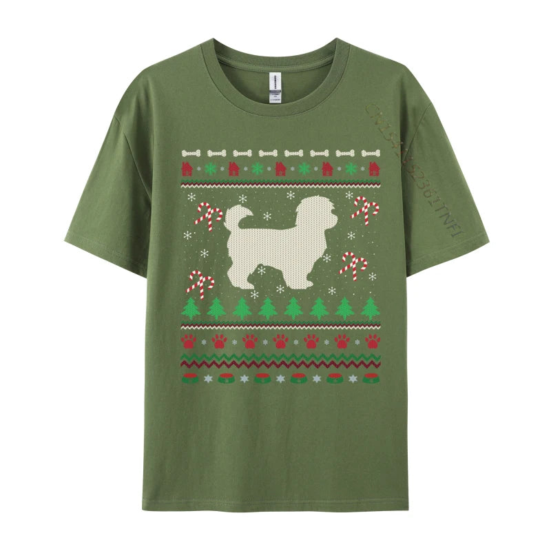 Ugly Xmas Sweater Style Santa Maltipoo Dog Christmas T-Shirts Brand New Men T-Shirt 3d Printed T Shirt Anime Tshirts