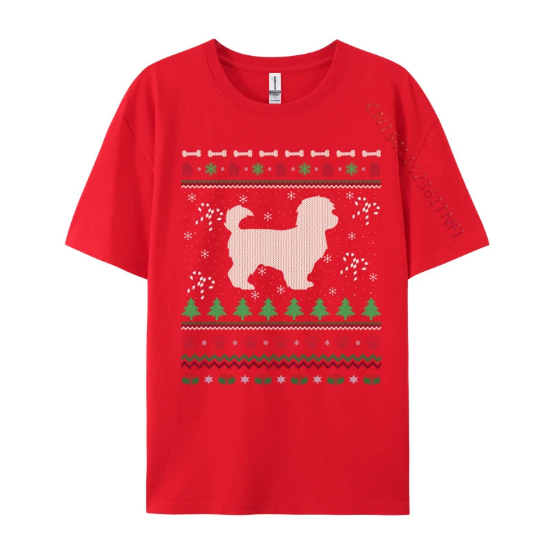 Ugly Xmas Sweater Style Santa Maltipoo Dog Christmas T-Shirts Brand New Men T-Shirt 3d Printed T Shirt Anime Tshirts