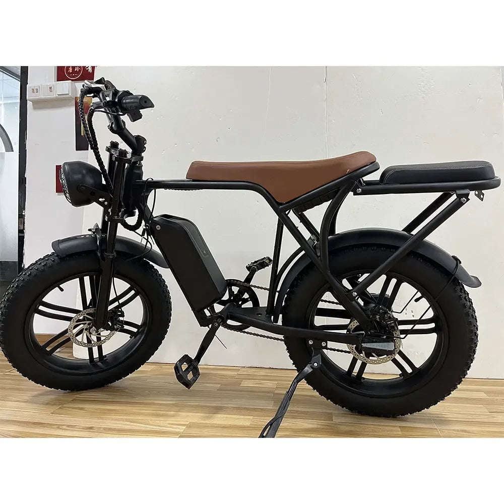 Wholesale 20 Inch Electric City Bike 2 Seat E-bicycle 750w 1000w 48v 15ah Lithium Battery Fat Tire E-bike Electric Bicycle