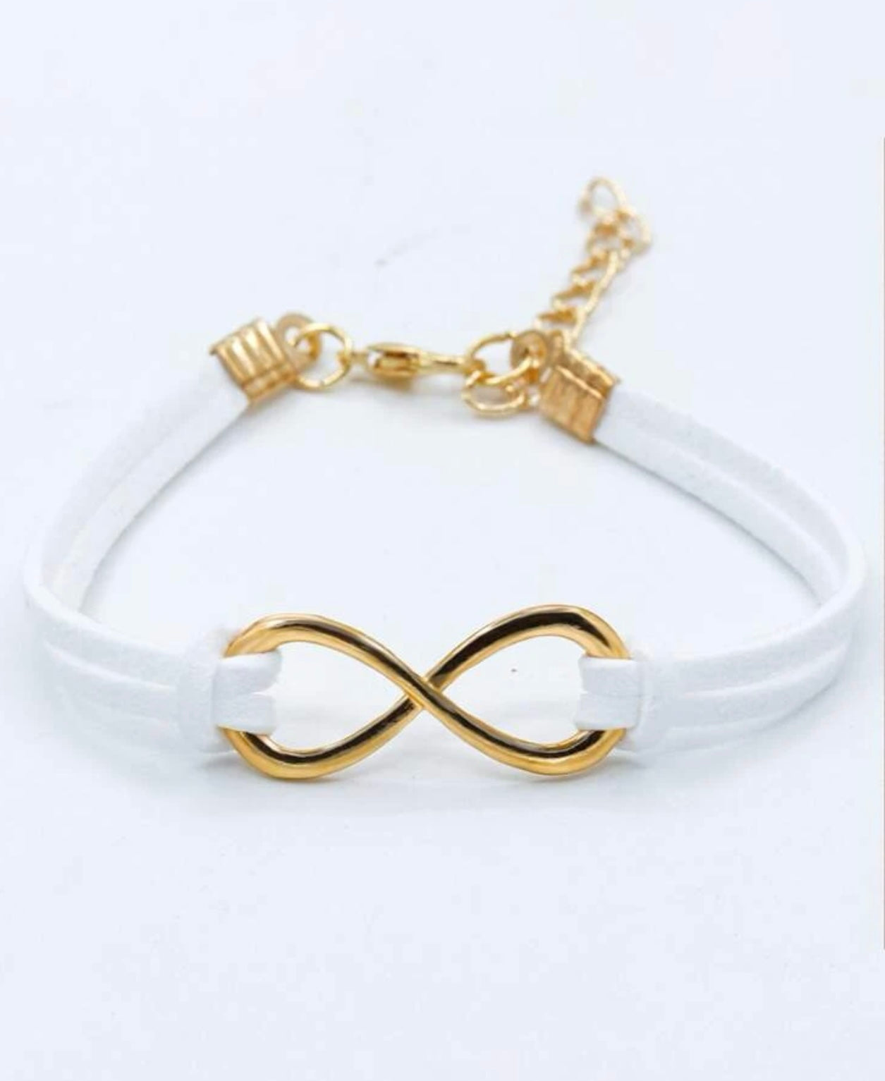 White gold infinity bracelet