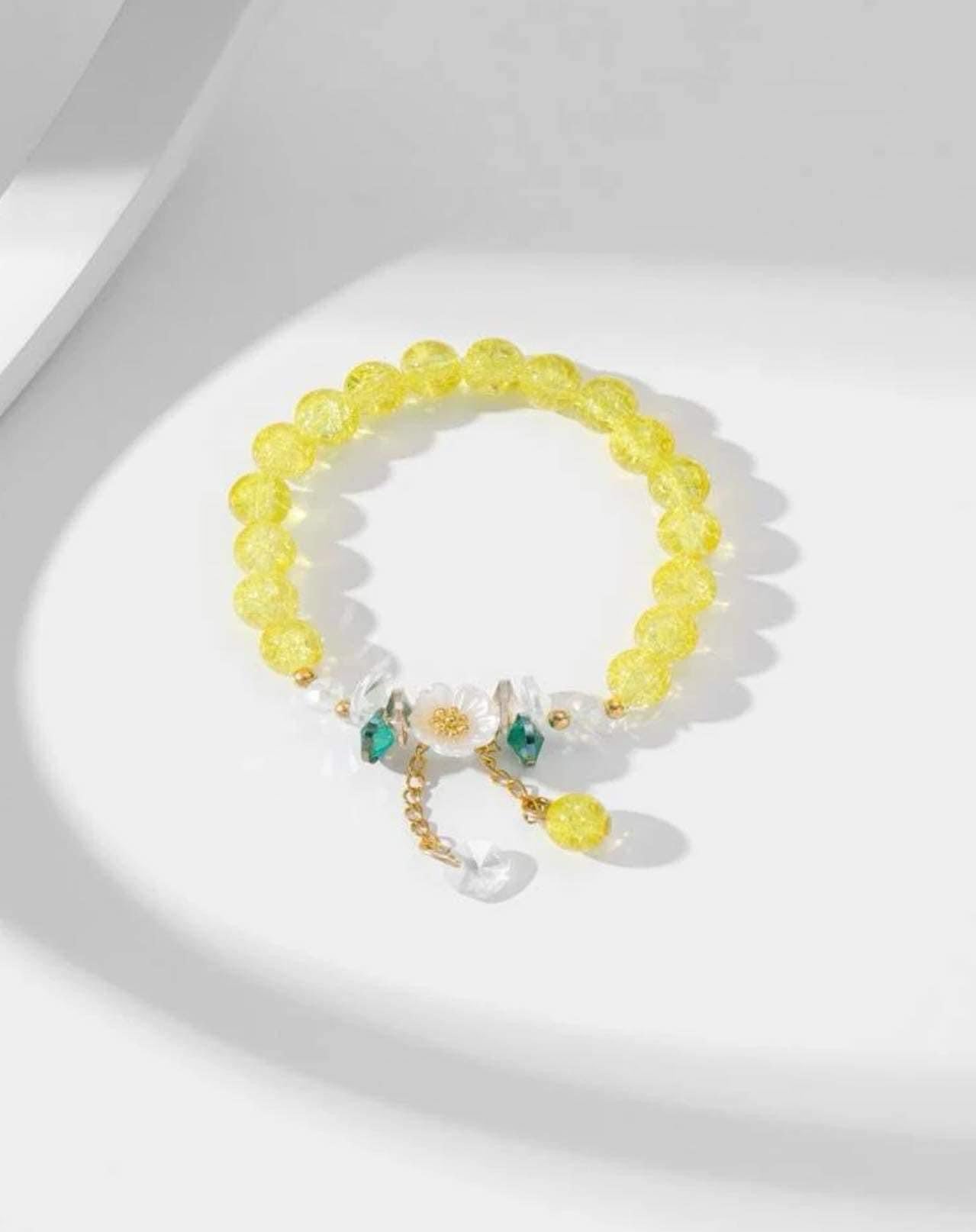 Yellow flower bracelet