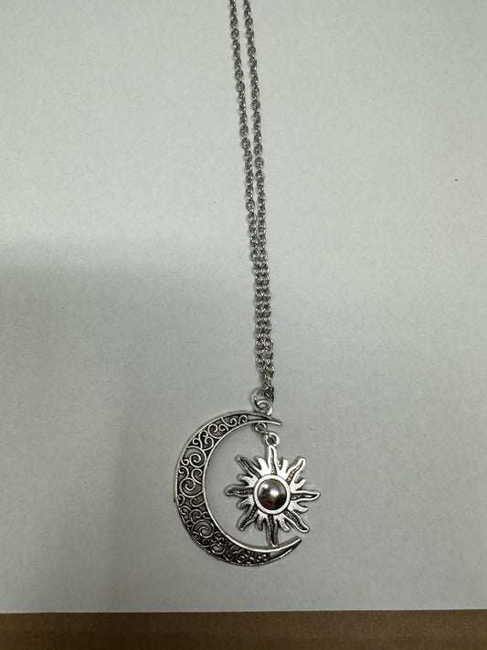 Sun and moon necklace