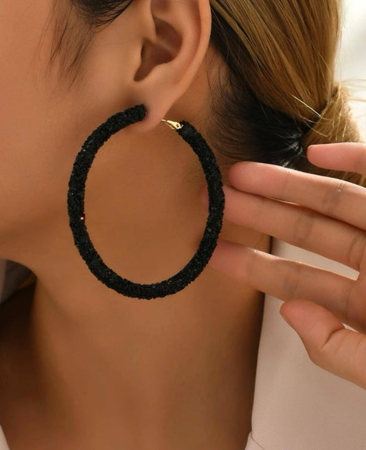 Black sequin hoop